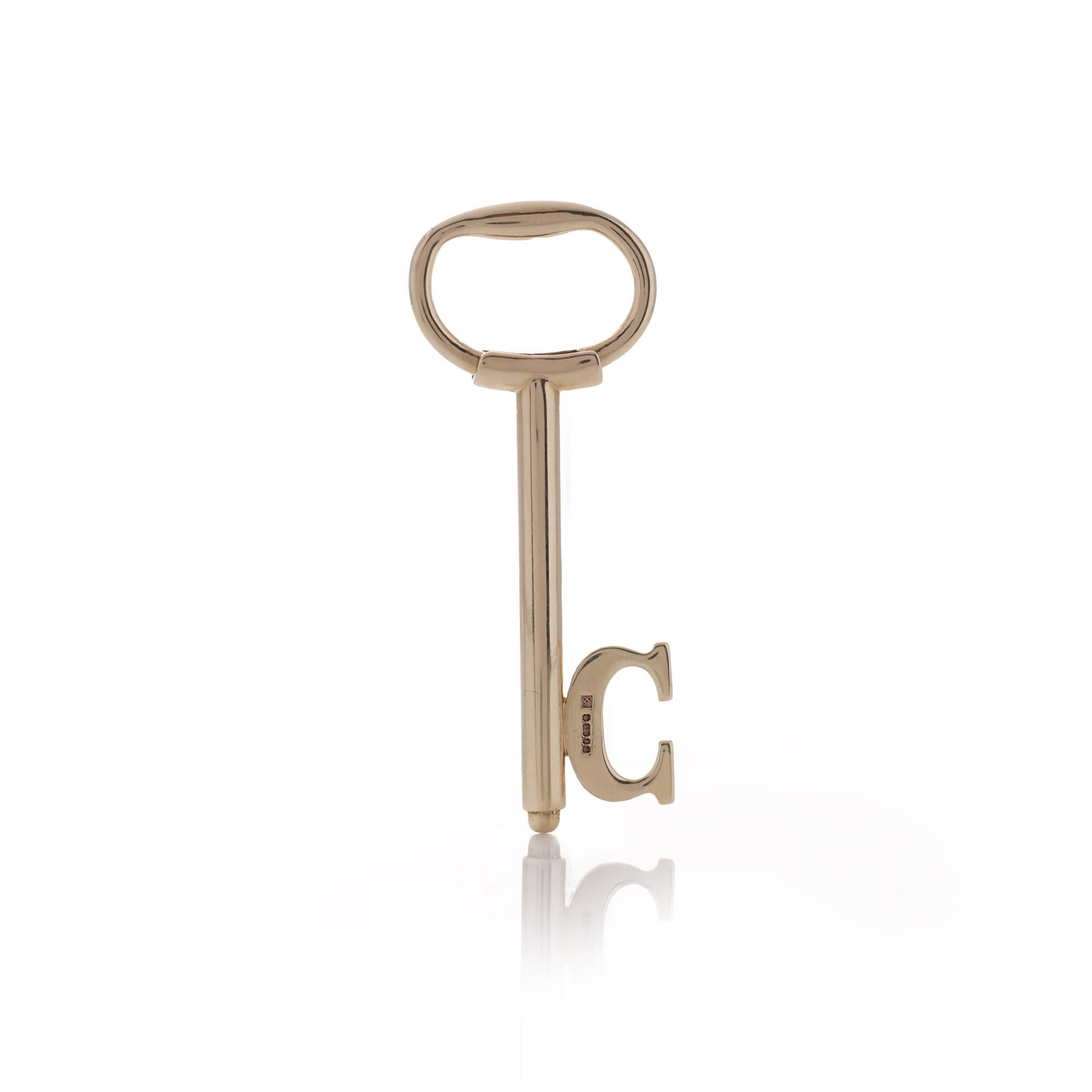 Cartier Vintage 18kt. yellow gold Key Charm pendant/keyring In Good Condition In Braintree, GB