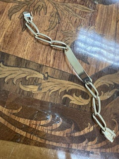 CARTIER Vintage 1960s 18k Yellow Gold ID Link Bracelet Rare