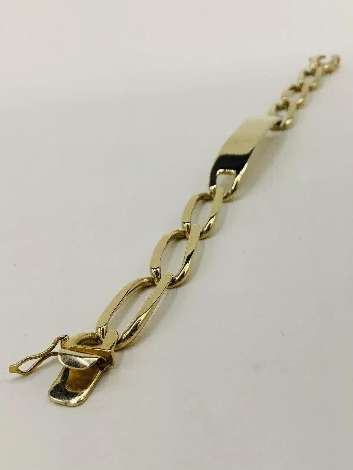 CARTIER Vintage 1960s 18k Yellow Gold ID Link Bracelet Rare For Sale 1