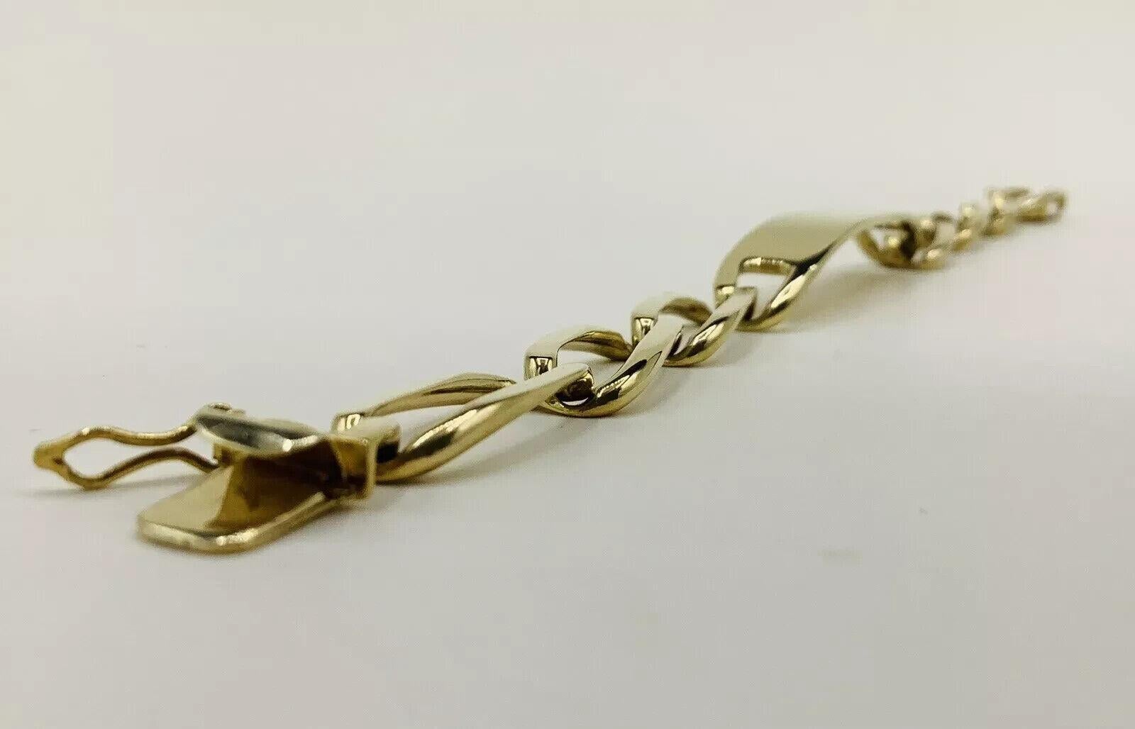 CARTIER Vintage 1960s 18k Yellow Gold ID Link Bracelet Rare For Sale 2