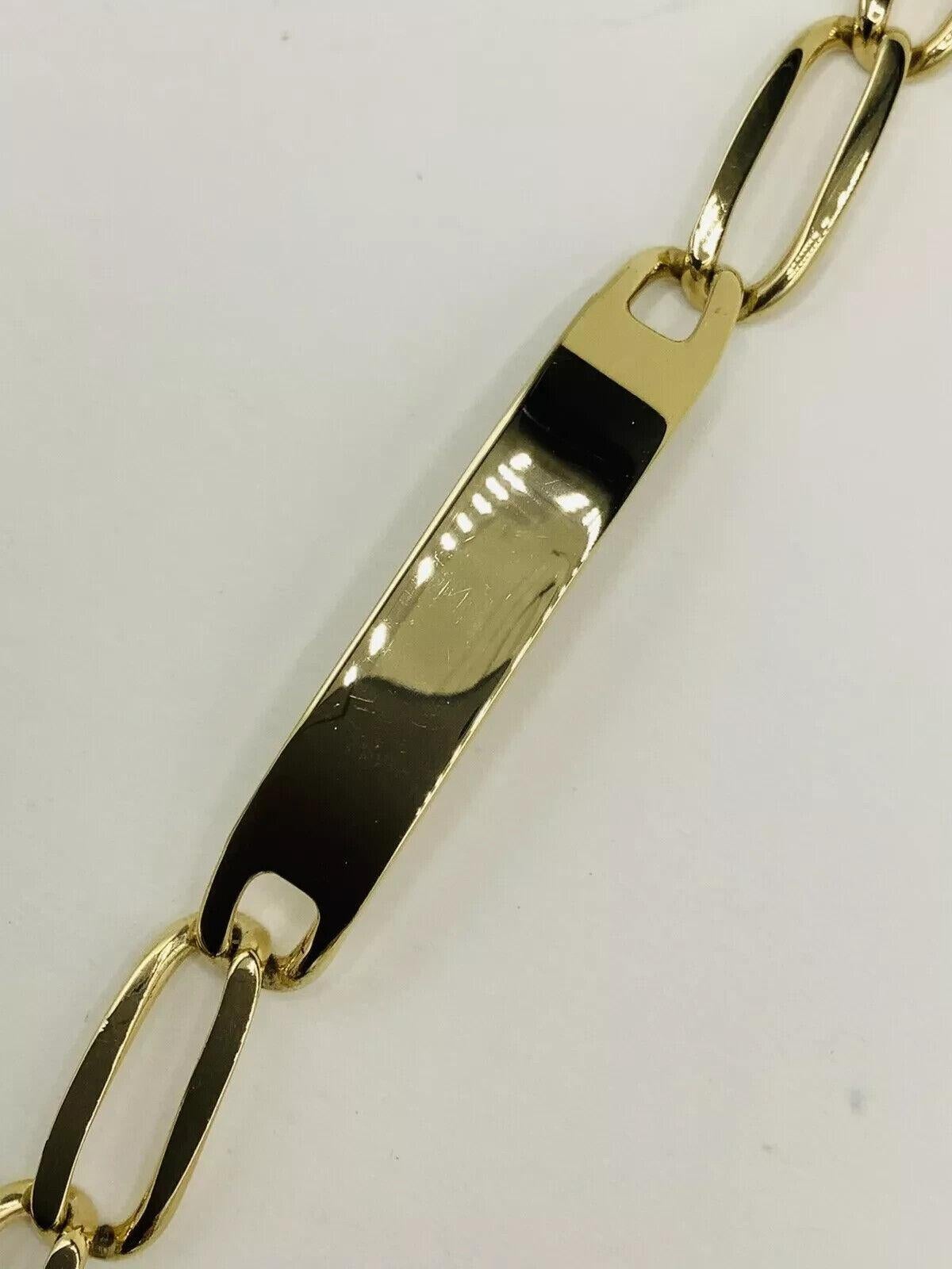 CARTIER Vintage 1960s 18k Yellow Gold ID Link Bracelet Rare For Sale 4