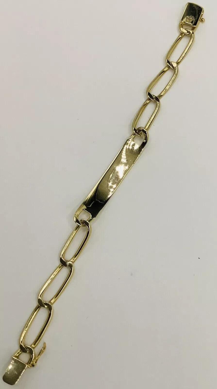 CARTIER Vintage 1960s 18k Yellow Gold ID Link Bracelet Rare For Sale 5