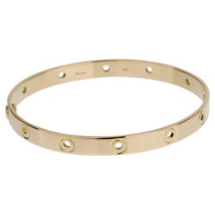 Cartier Vintage 1970's Love Series Vintage 18k Yellow Gold Bangle Bracelet 7"