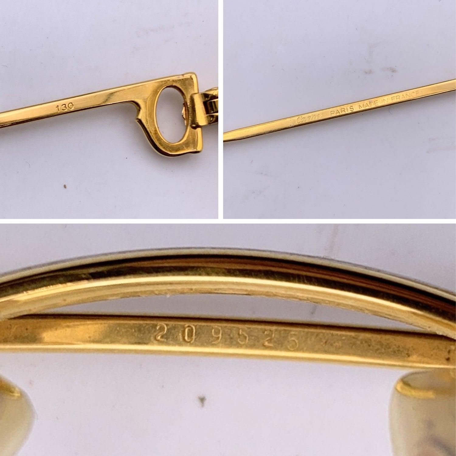 Cartier Vintage 22K Gold Plated Louis Vendome LC Decor 53/20 Eyeglasses 1