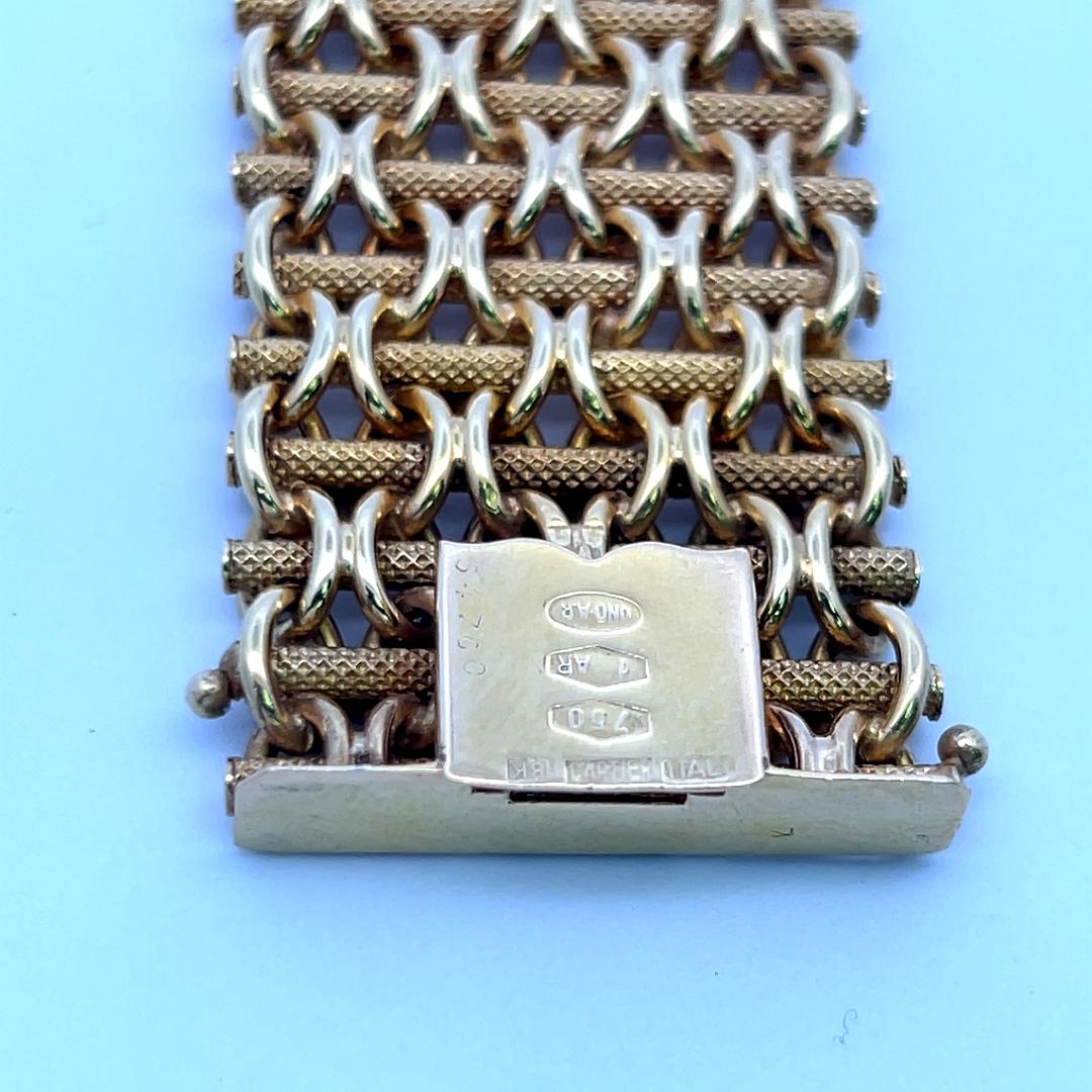 Cartier Vintage 44.80 Grams 18 Karat Yellow Gold Bracelet For Sale 3