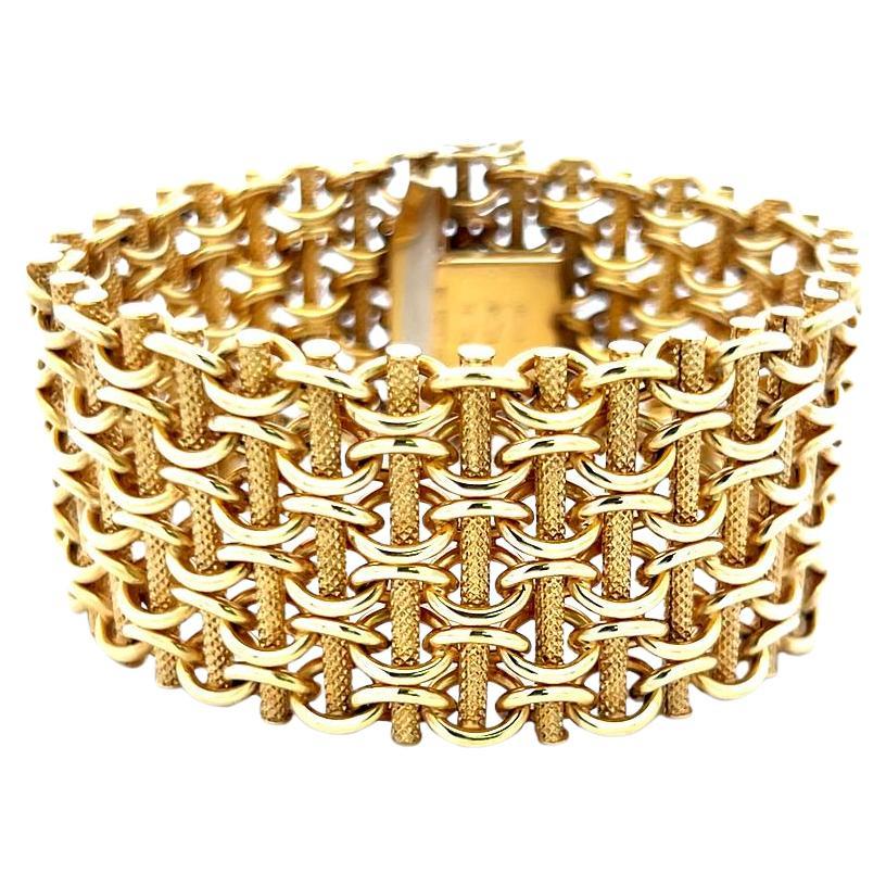 Cartier Vintage 44.80 Grams 18 Karat Yellow Gold Bracelet
