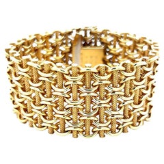 Cartier Vintage 44.80 Grams 18 Karat Yellow Gold Bracelet