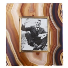Cartier Vintage Agate Gold Picture Frame