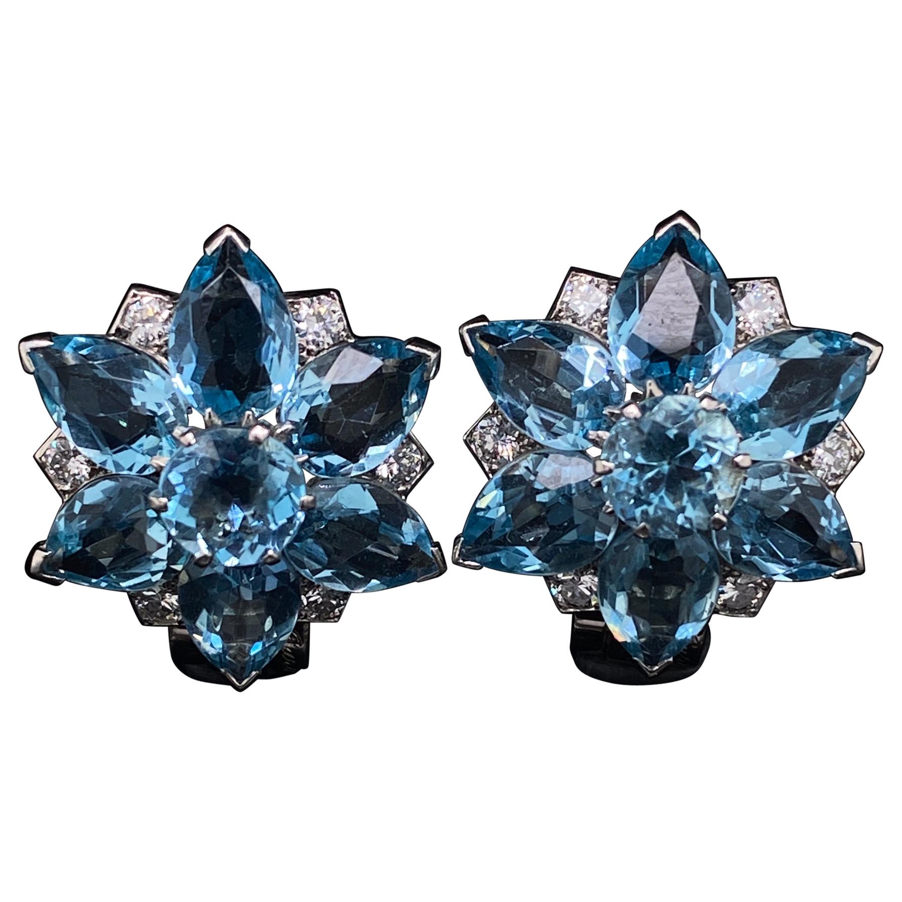Sterling Silver & Aquamarine CZ Crystal Triangle March Birthstone Stud  Earrings | Jewellerybox.co.uk