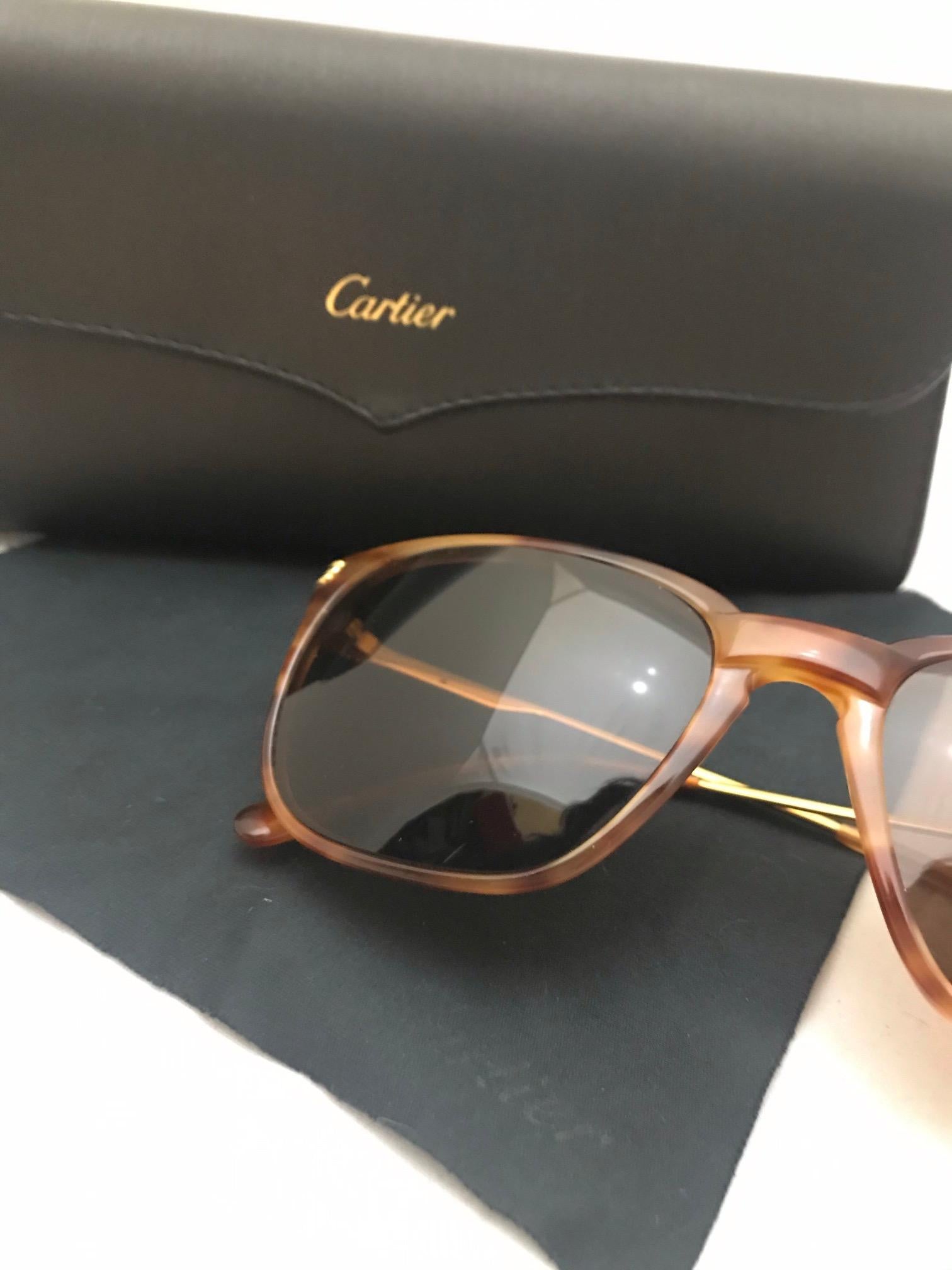 Cartier Vintage Aurore Gold Plated Sunglasses For Sale 4