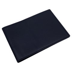 Cartier Vintage Black Leather Checkbook Holder Wallet