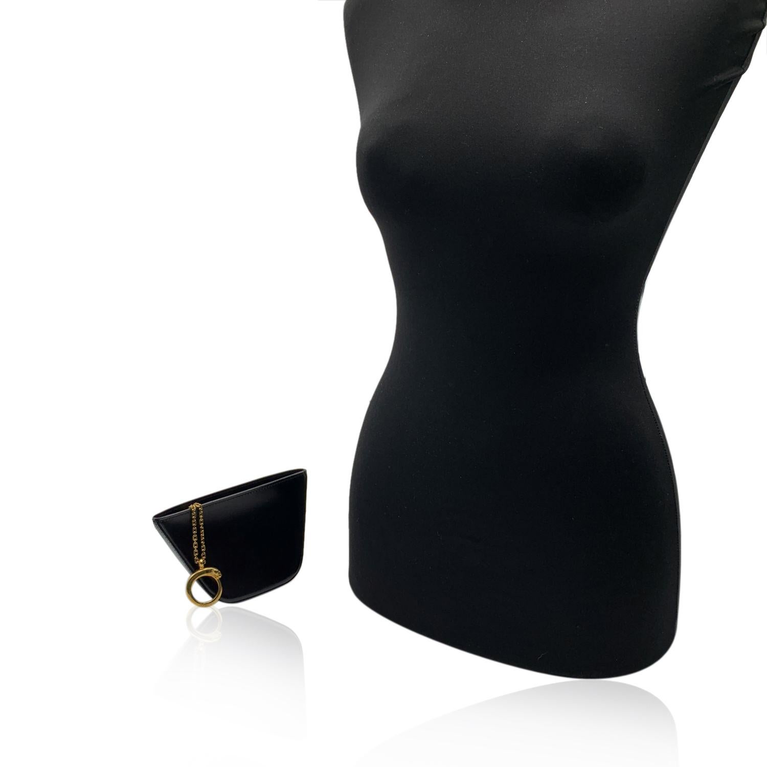 Vintage CARTIER black leather small pouch bag. Made of good quality and thick leather. Trapeze-shaped. Gold tone Panthere zipper pull. Animalier fabric lining. 'Cartier - Paris' tag inside

Details

MATERIAL: Leather

COLOR: Black

MODEL: Panthere