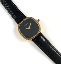 Cartier Vintage Black Onyx Dial Manual Wind Watch