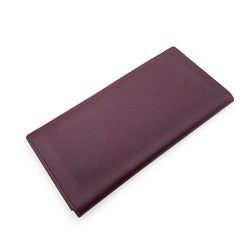 Cartier Vintage Burgundy Leather Bifold Long Wallet