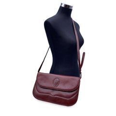 Cartier Vintage Burgundy Leather Convertible Shoulder Bag
