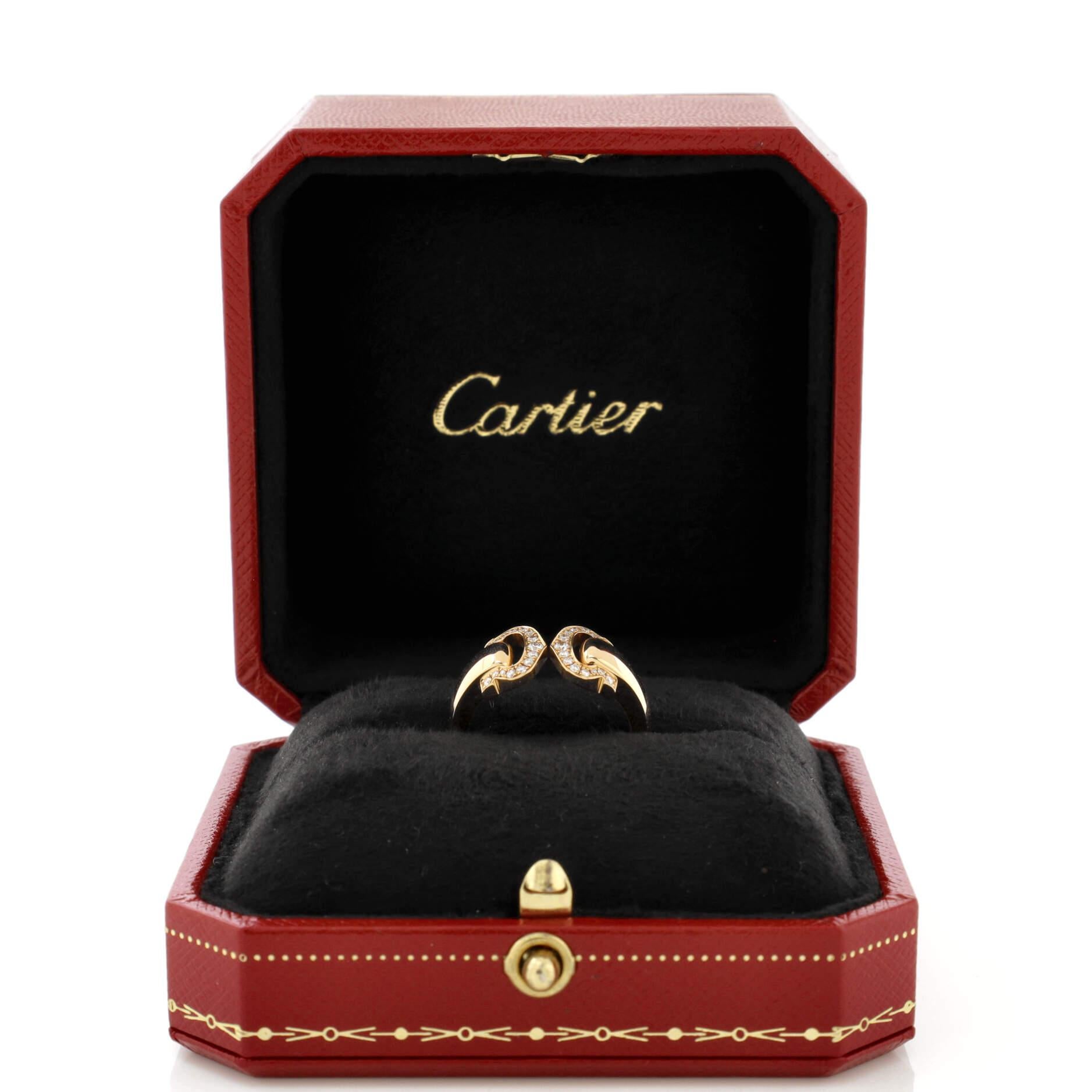 Condition: Great. Minor wear throughout.
Accessories:
Measurements: Size: 7.25 - 55, Width: 4.95 mm
Designer: Cartier
Model: Vintage C de Cartier Ring 18K Yellow Gold with Diamonds
Exterior Color: Yellow Gold
Item Number: 225855/10