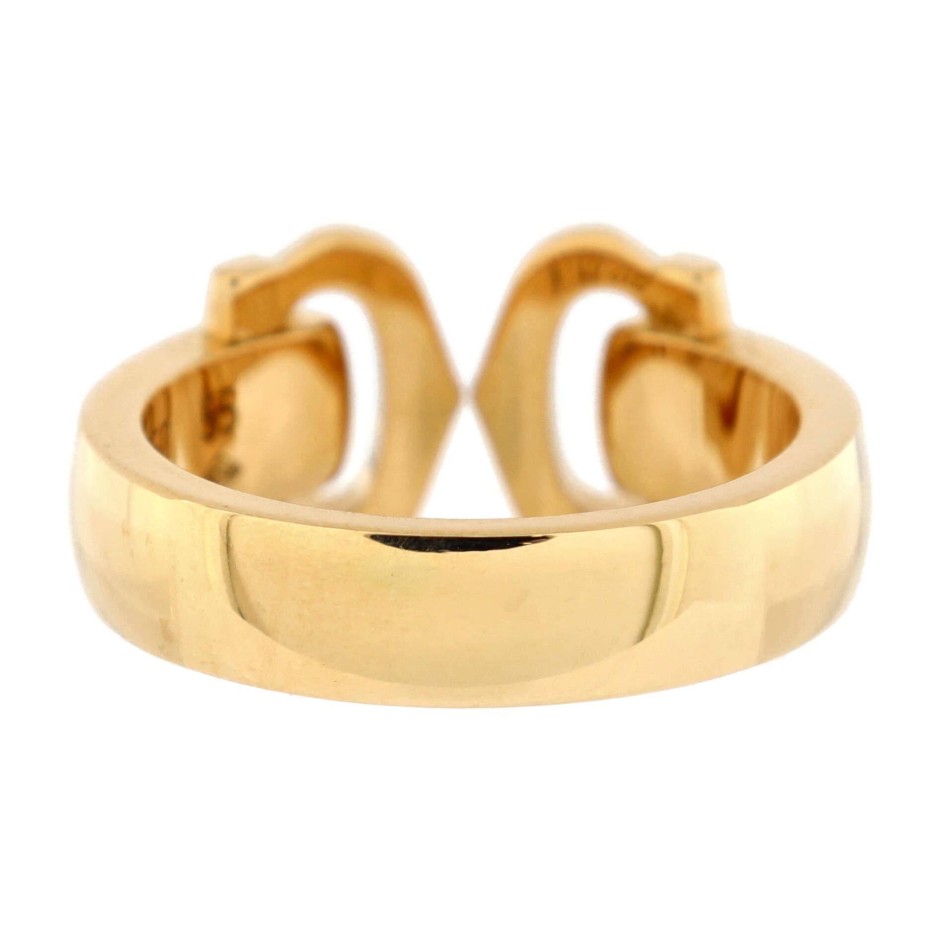 Anello Vintage A.I.C. di Cartier in oro giallo 18 carati con diamanti In condizioni buone a New York, NY