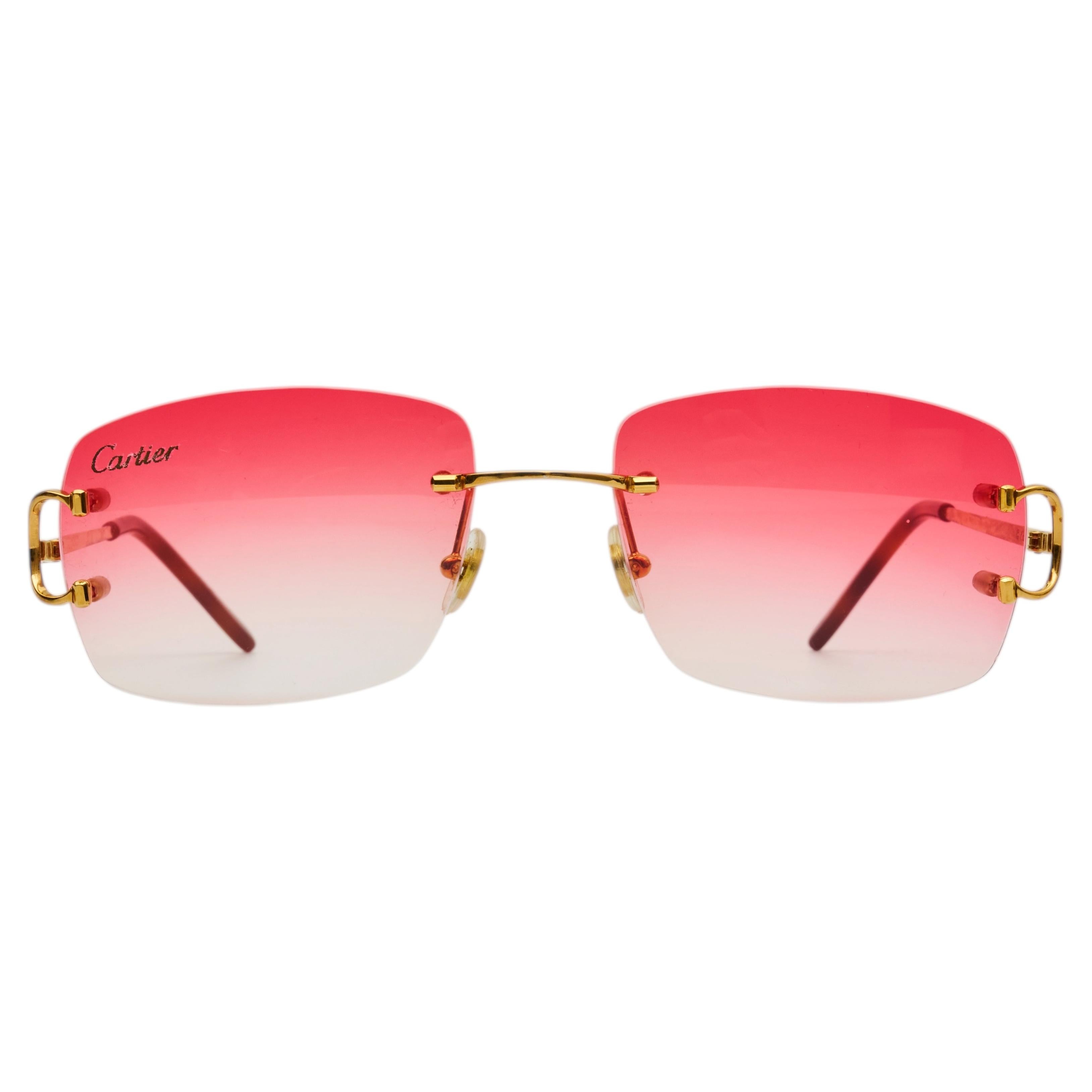 Occhiali da sole Cartier Vintage con motivo a C in vendita