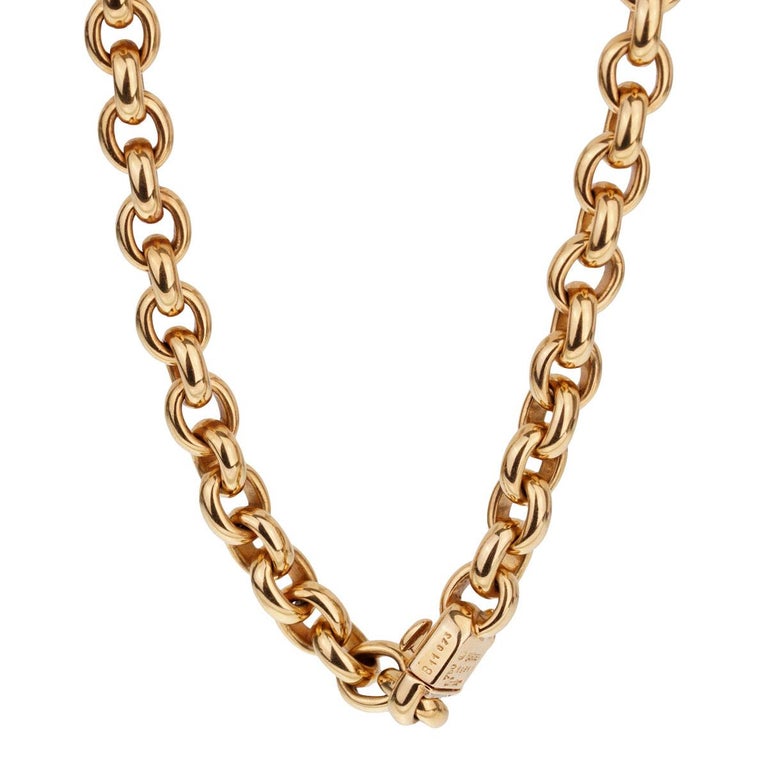 Cartier Vintage Cable Link Yellow Gold Necklace at 1stDibs