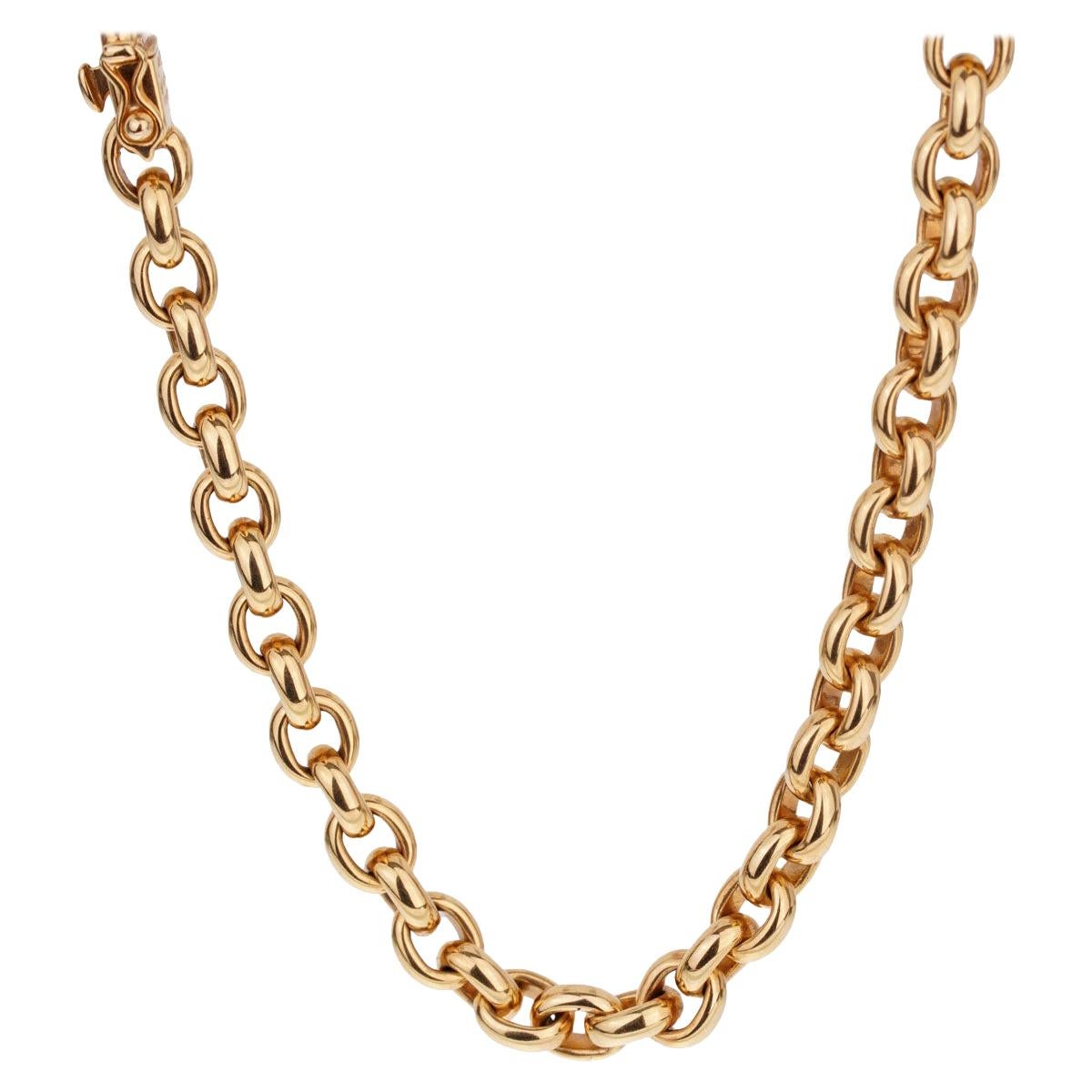 Cartier Vintage Cable Link Yellow Gold Necklace