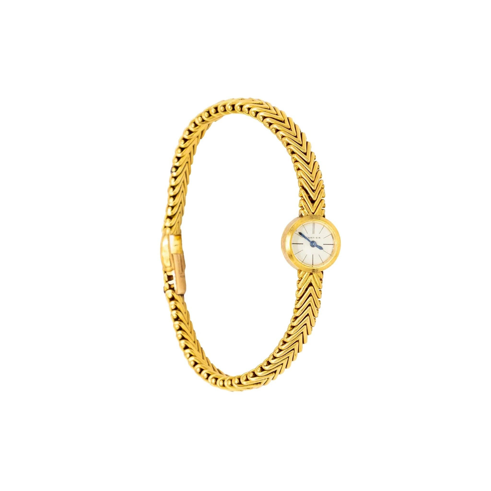 Cartier Vintage Chevron-Armbanduhr - 50er Jahre im Zustand „Relativ gut“ im Angebot in Milano, IT