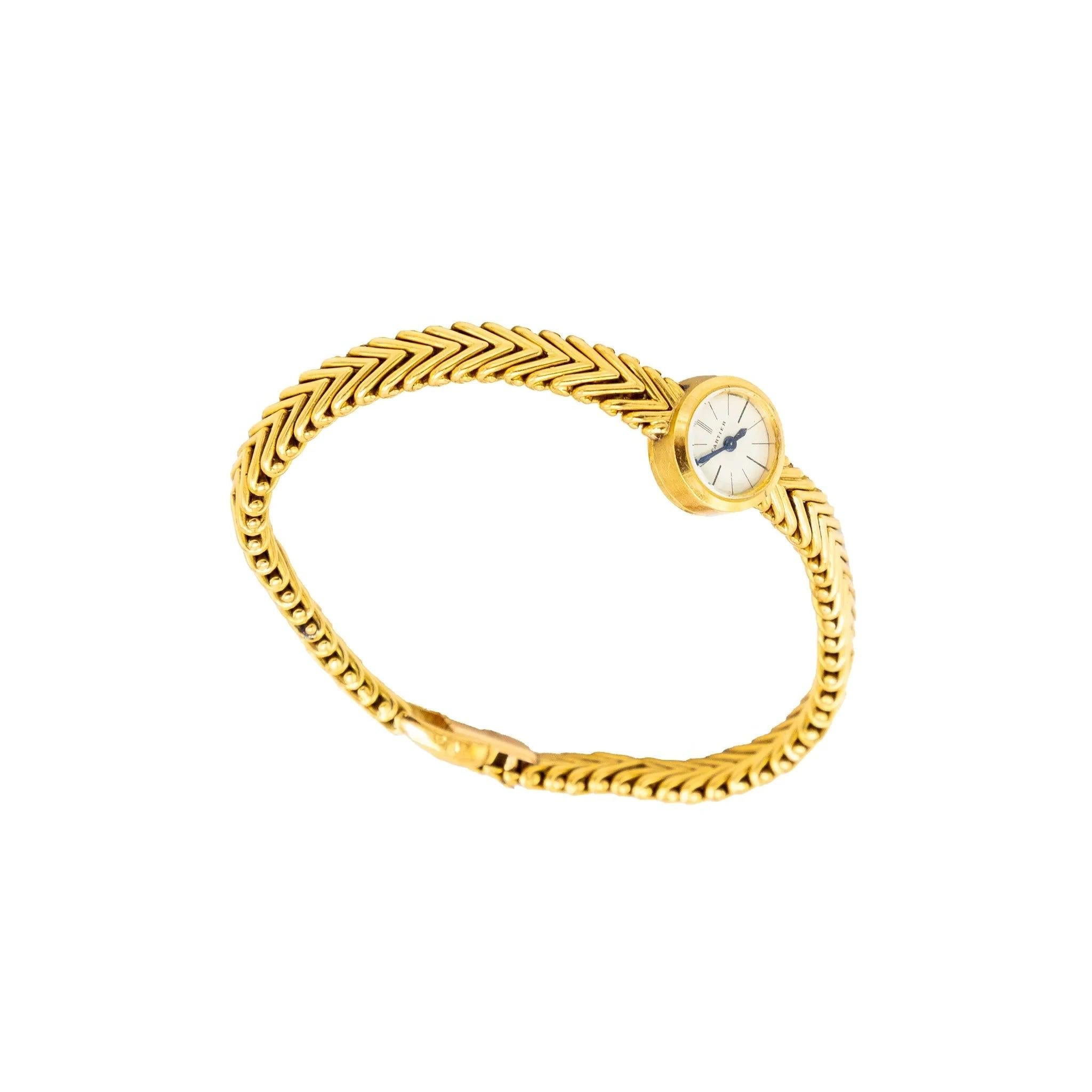 Cartier Vintage Chevron-Armbanduhr - 50er Jahre Damen im Angebot