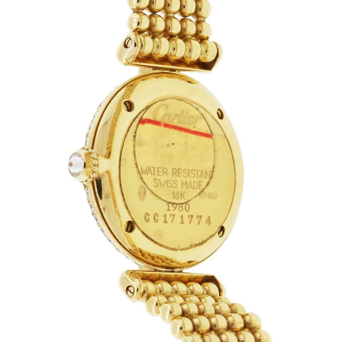 Women's Cartier Vintage Colisee Diamond Bezel Quartz Wristwatch