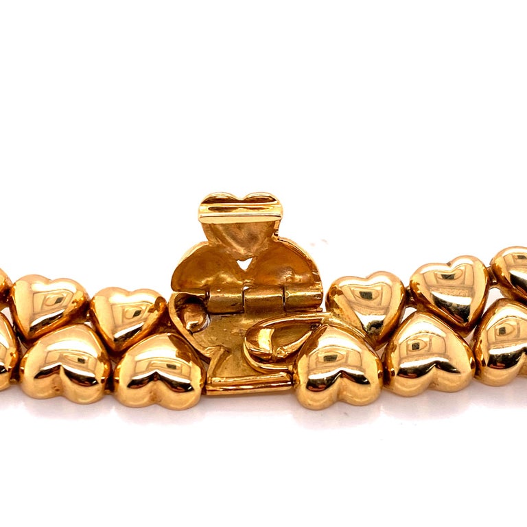 Cartier Vintage Collar Heart Necklace 18 Karat Yellow Gold at 1stDibs
