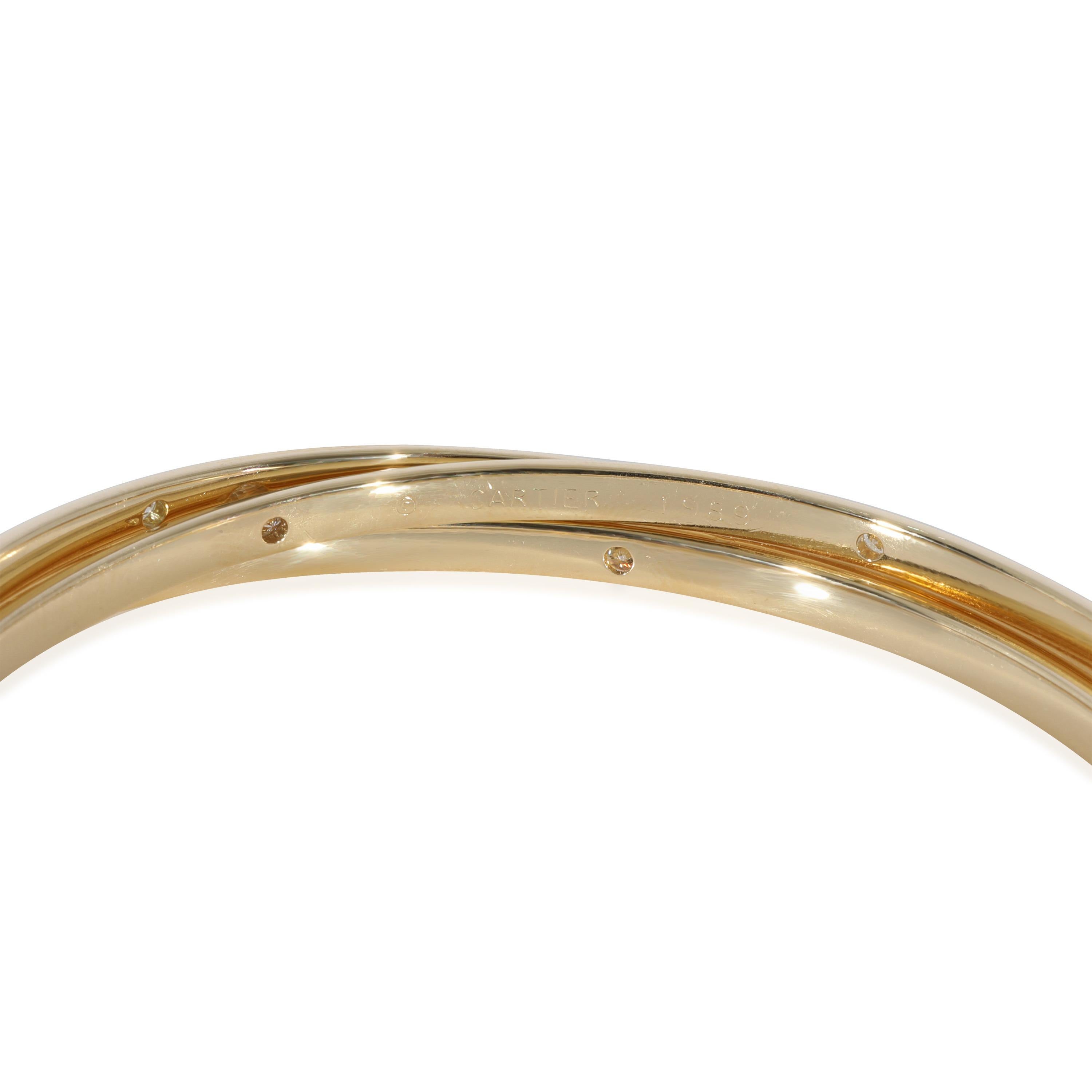 Cartier Vintage Constellation Trinity Bracelet in 18k Yellow Gold 1.08ctw In Excellent Condition In New York, NY