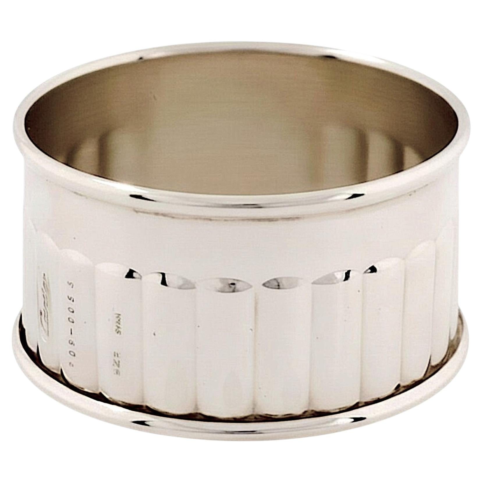 Cartier Vintage Cylindrical Fluted Sterling Silver Accessory Stand #SV925
