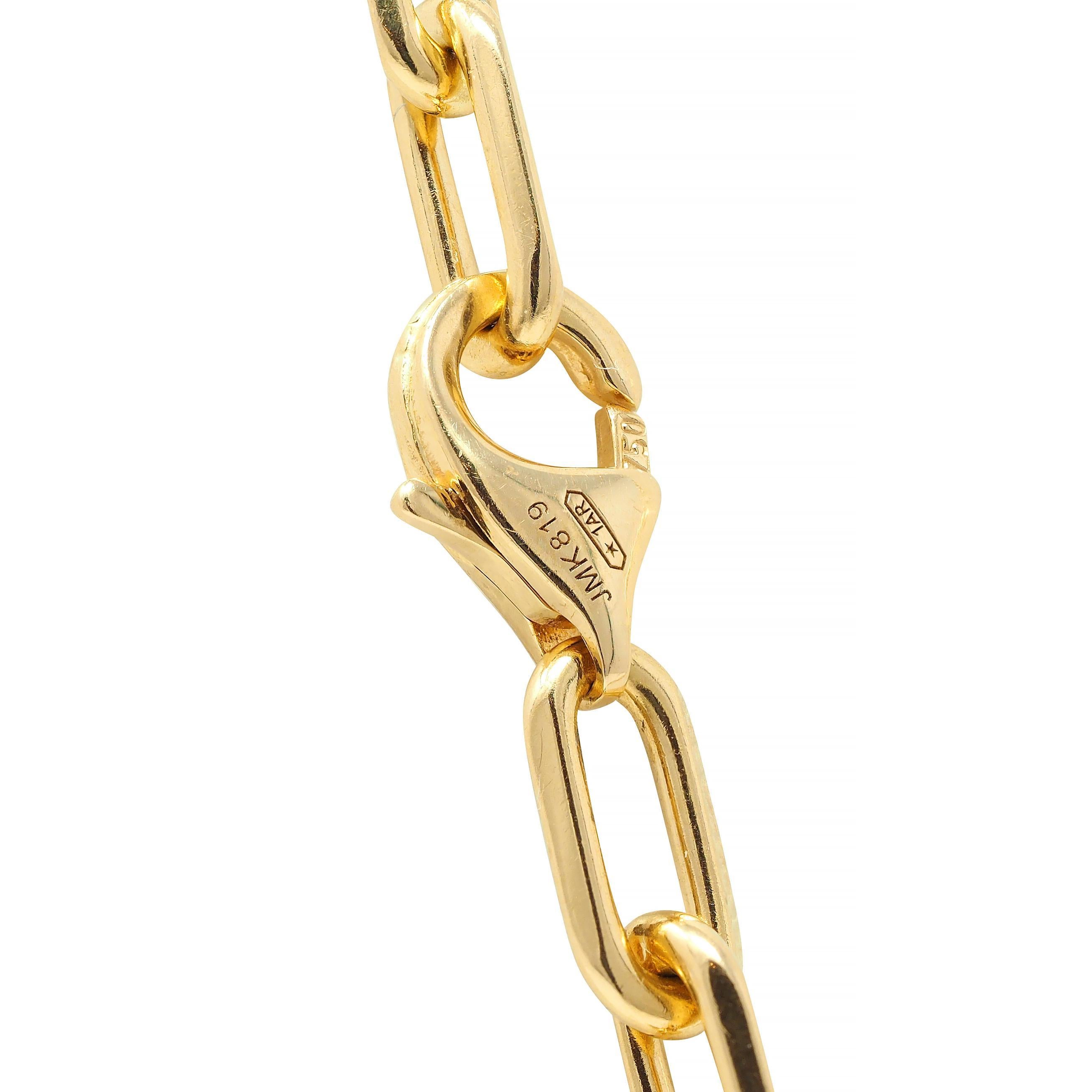 Cartier Vintage Diamond 18 Karat Yellow Gold Hanging Panthere Pendant Necklace For Sale 3