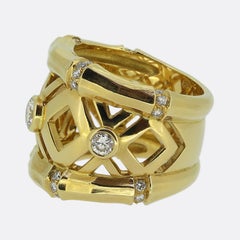 Cartier Vintage Diamond Bamboo Ring