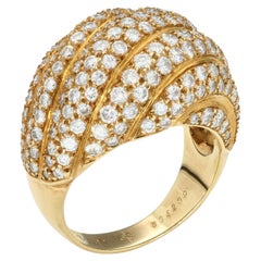 Cartier Vintage Diamond Bombé Dress Ring In 18ct Yellow Gold Circa 1990