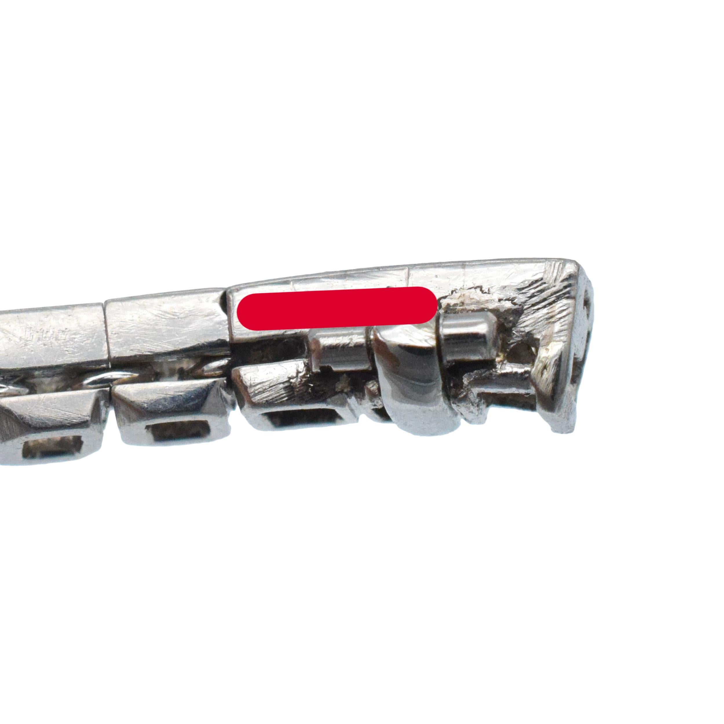 CARTIER Bracelet Vintage en diamant, pierres précieuses et perles en platine. en vente 9