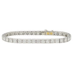 Cartier Vintage Diamond Line Bracelet in Platinum Circa 1960