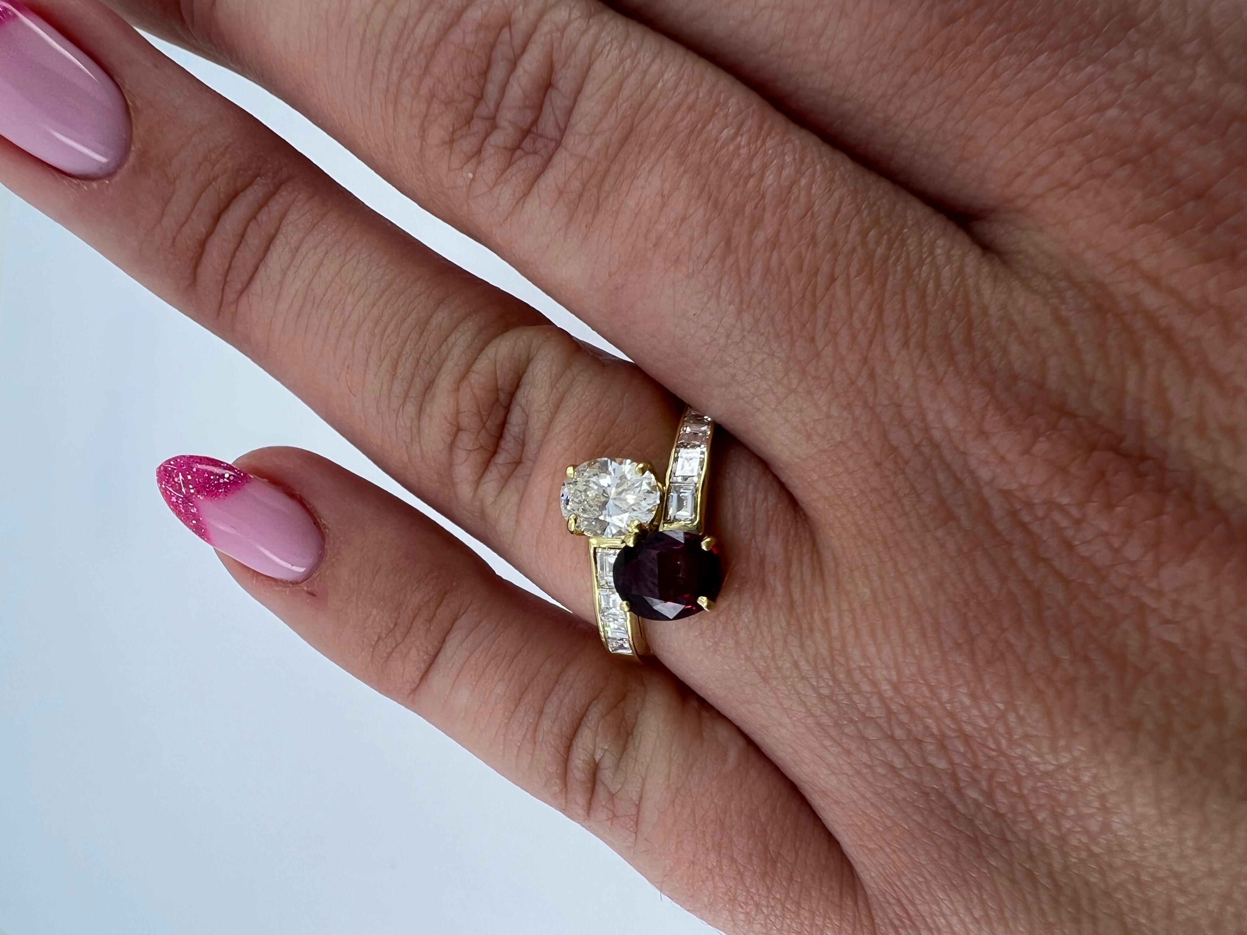 Cartier Vintage Diamond Ruby Ring 1