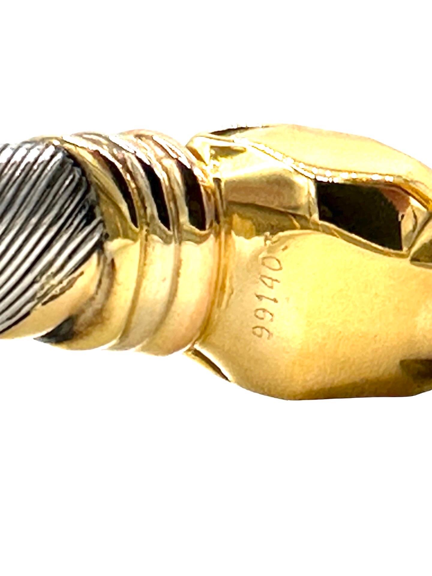 Cartier Bracciale Bypass Doppia Testa di Pantera Vintage in oro 18 carati in vendita 6
