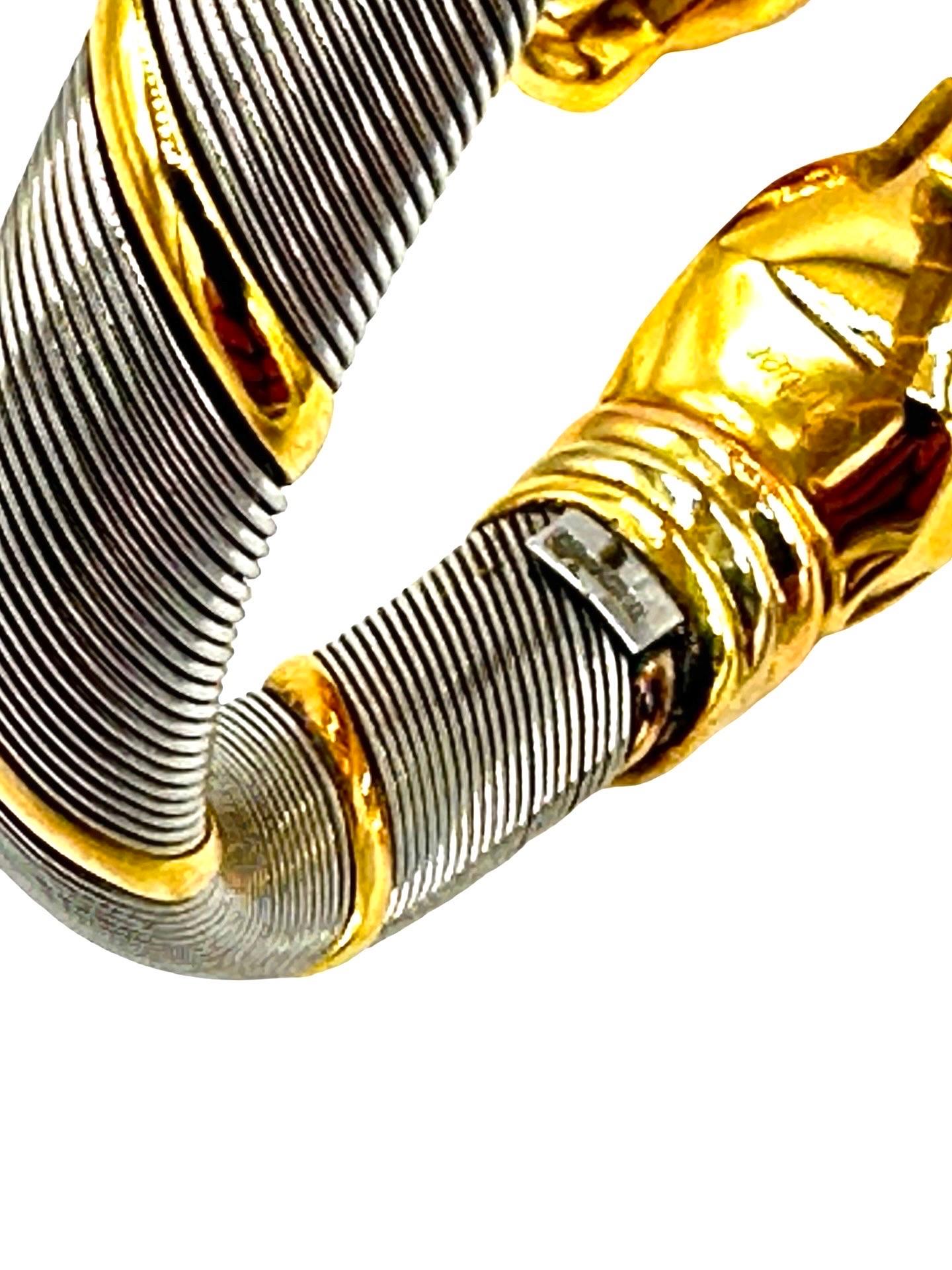 da uomo o donna Cartier Bracciale Bypass Doppia Testa di Pantera Vintage in oro 18 carati in vendita