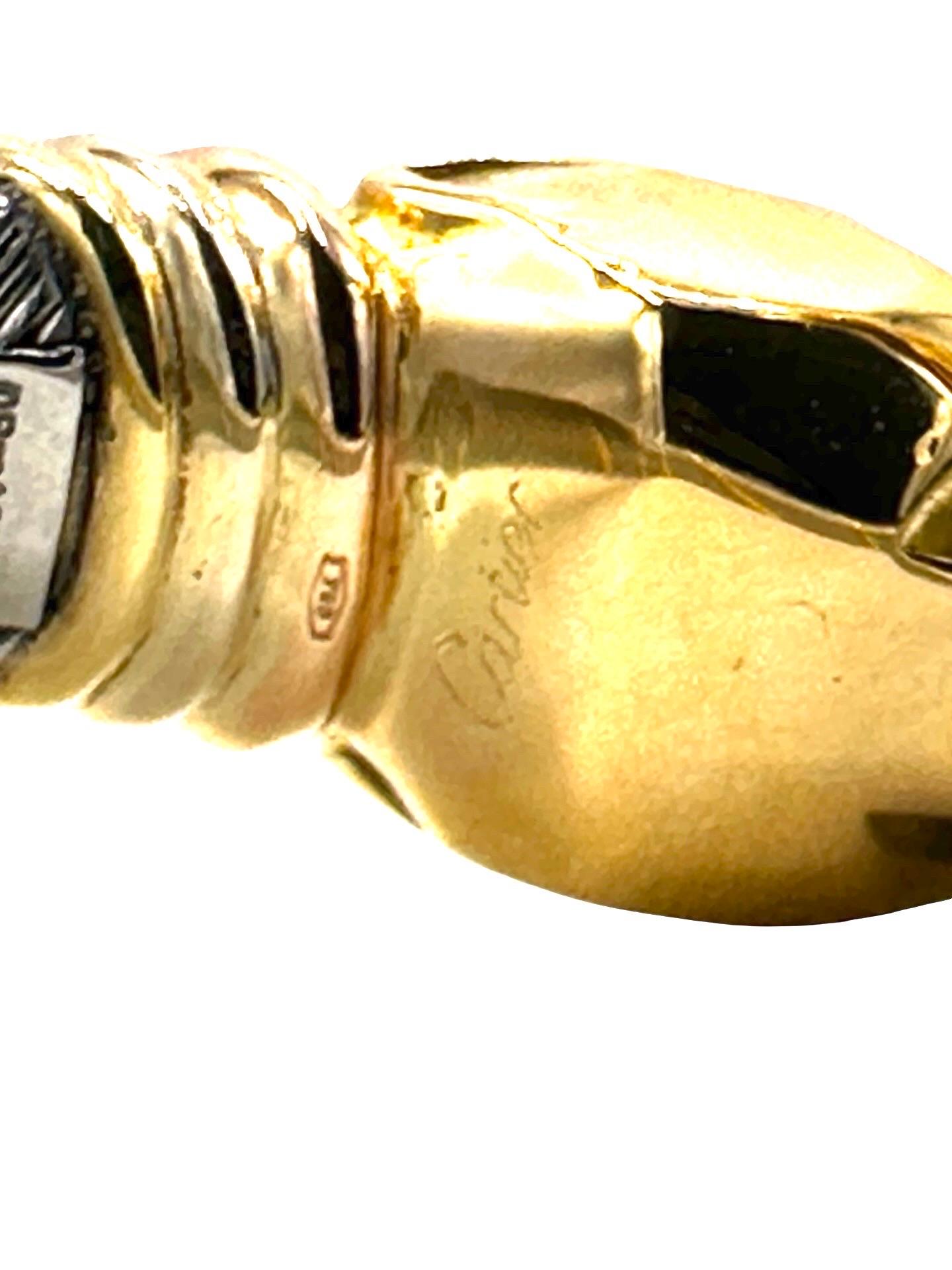 Cartier Bracciale Bypass Doppia Testa di Pantera Vintage in oro 18 carati in vendita 3