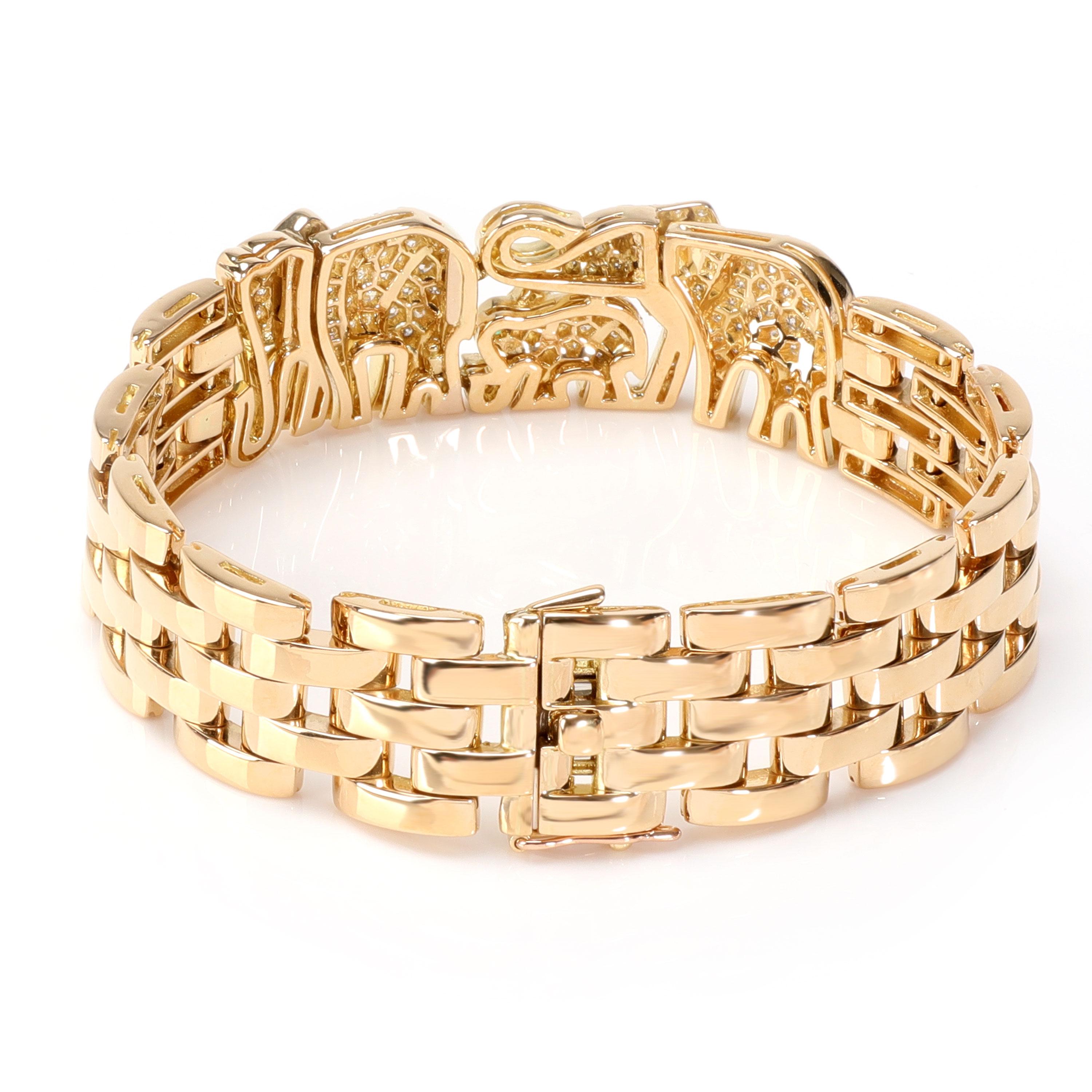 Cartier Vintage Elephant Maillon Panthere Diamond Bracelet in 18k Gold 3.00 CTW

PRIMARY DETAILS
SKU: 114423
Listing Title: Cartier Vintage Elephant Maillon Panthere Diamond Bracelet in 18k Gold 3.00 CTW
Condition Description: Retails for 45,000