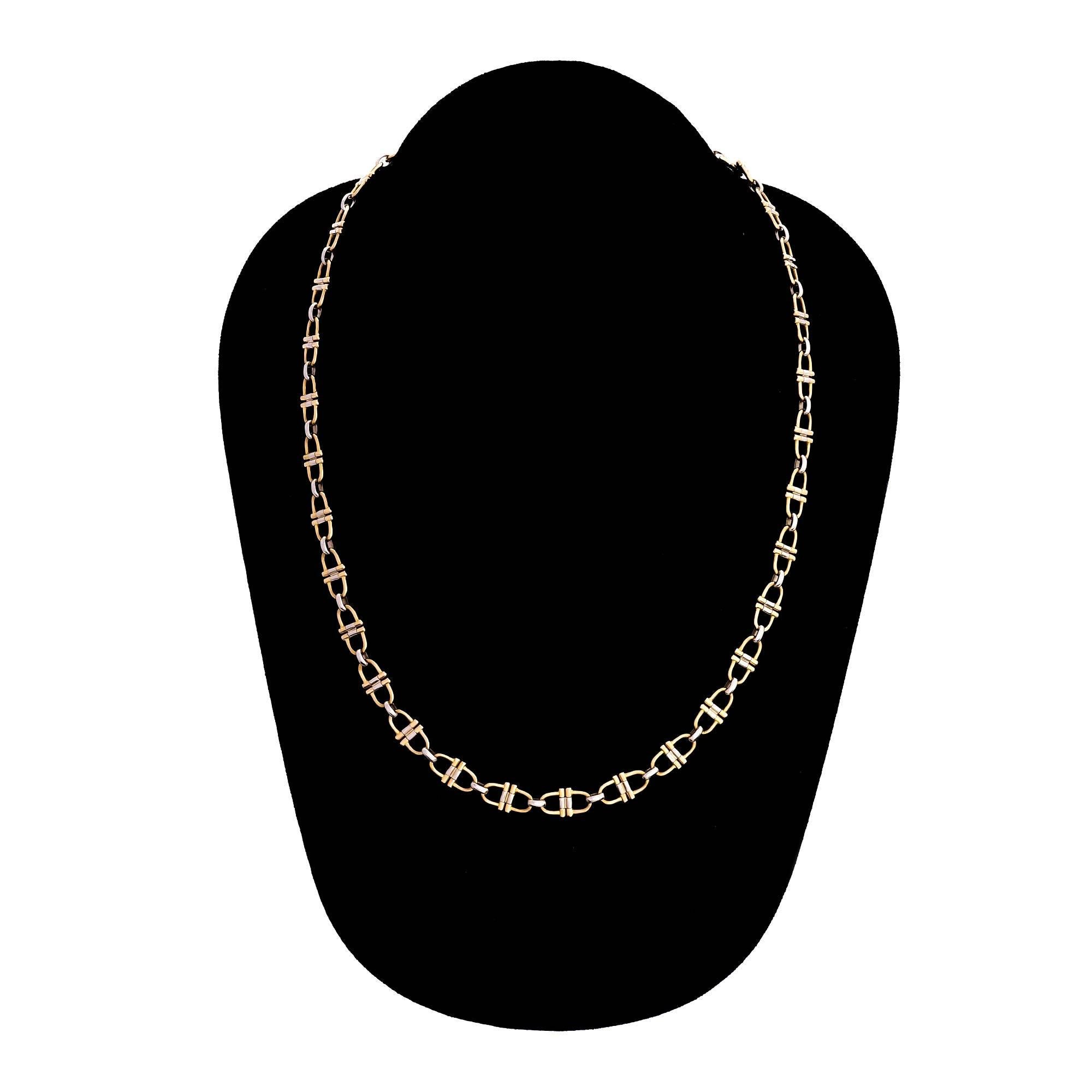 Cartier Vintage Equestrian Theme Gold Chain Necklace 2