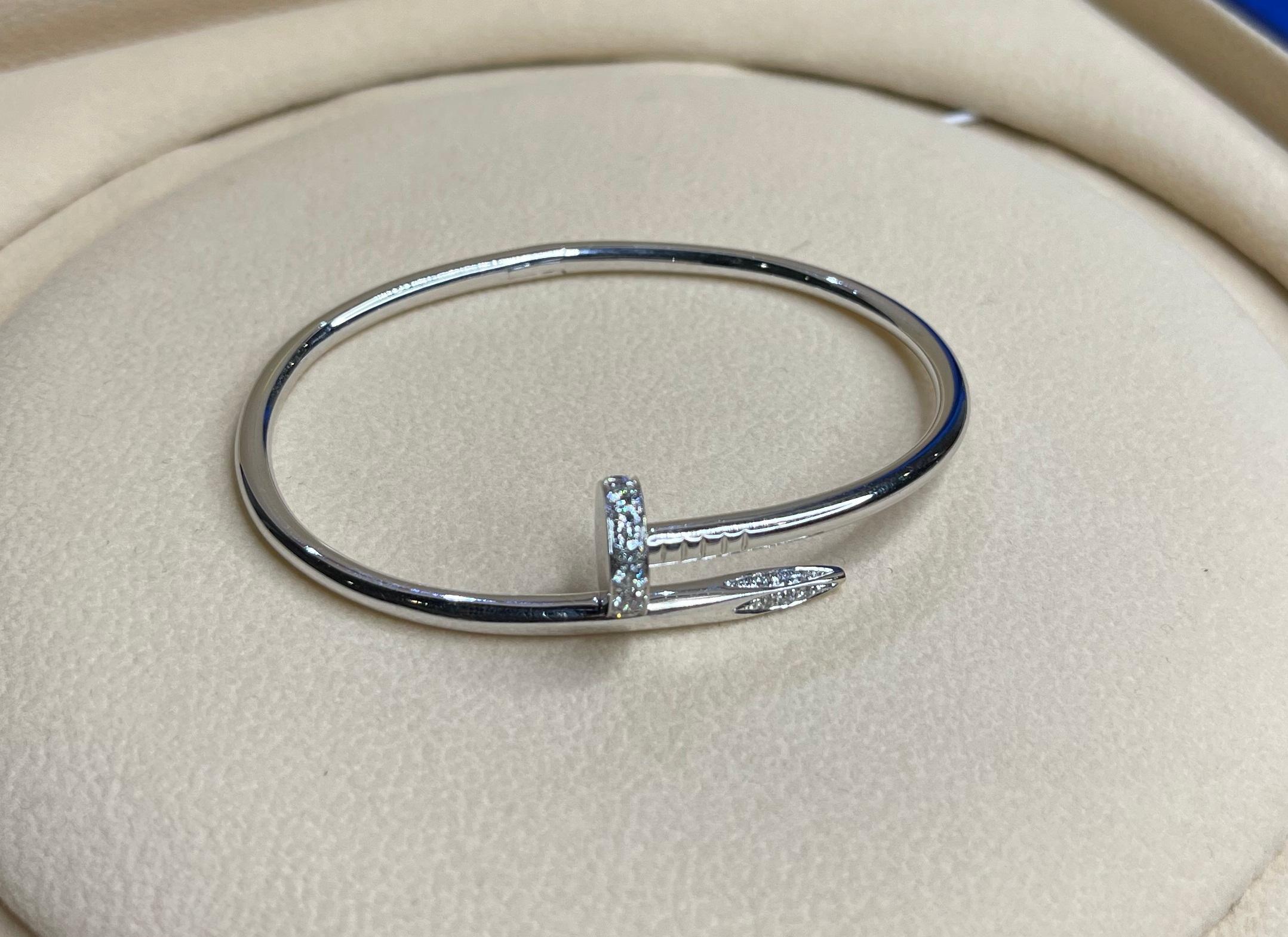 cartier nail bracelet diamonds
