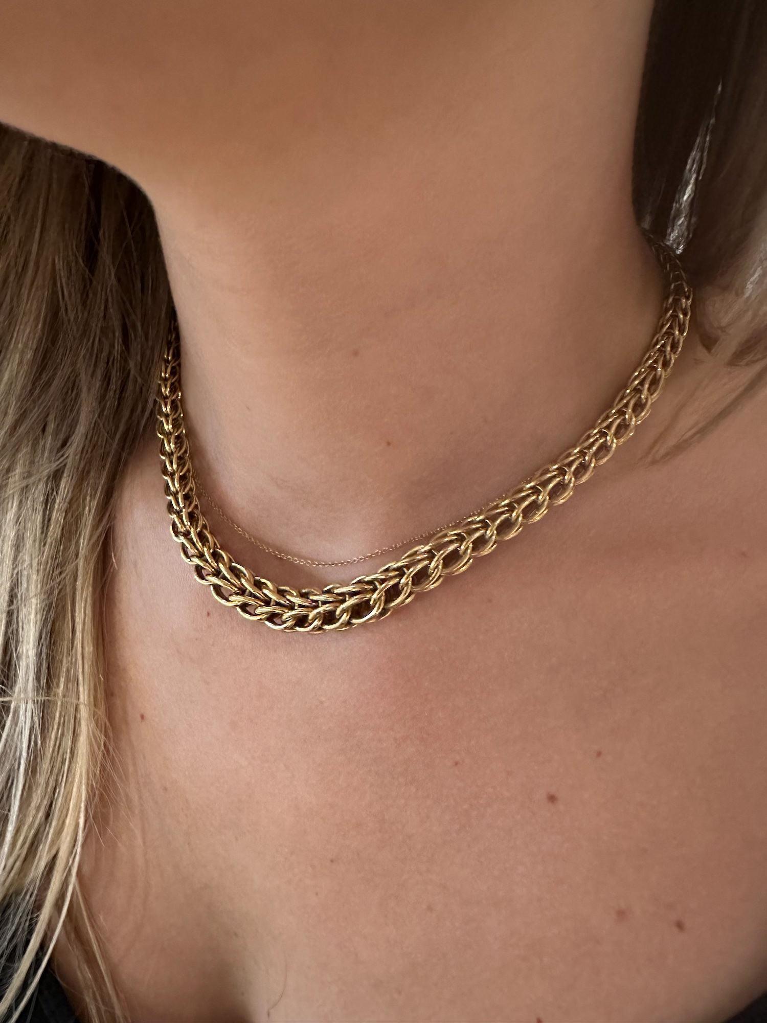 Women's or Men's Cartier Vintage Fancy Link Chain Necklace