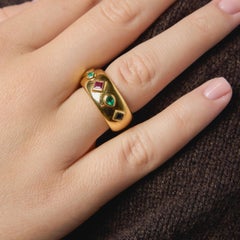 Cartier vintage gemstone 18k yellow gold ring