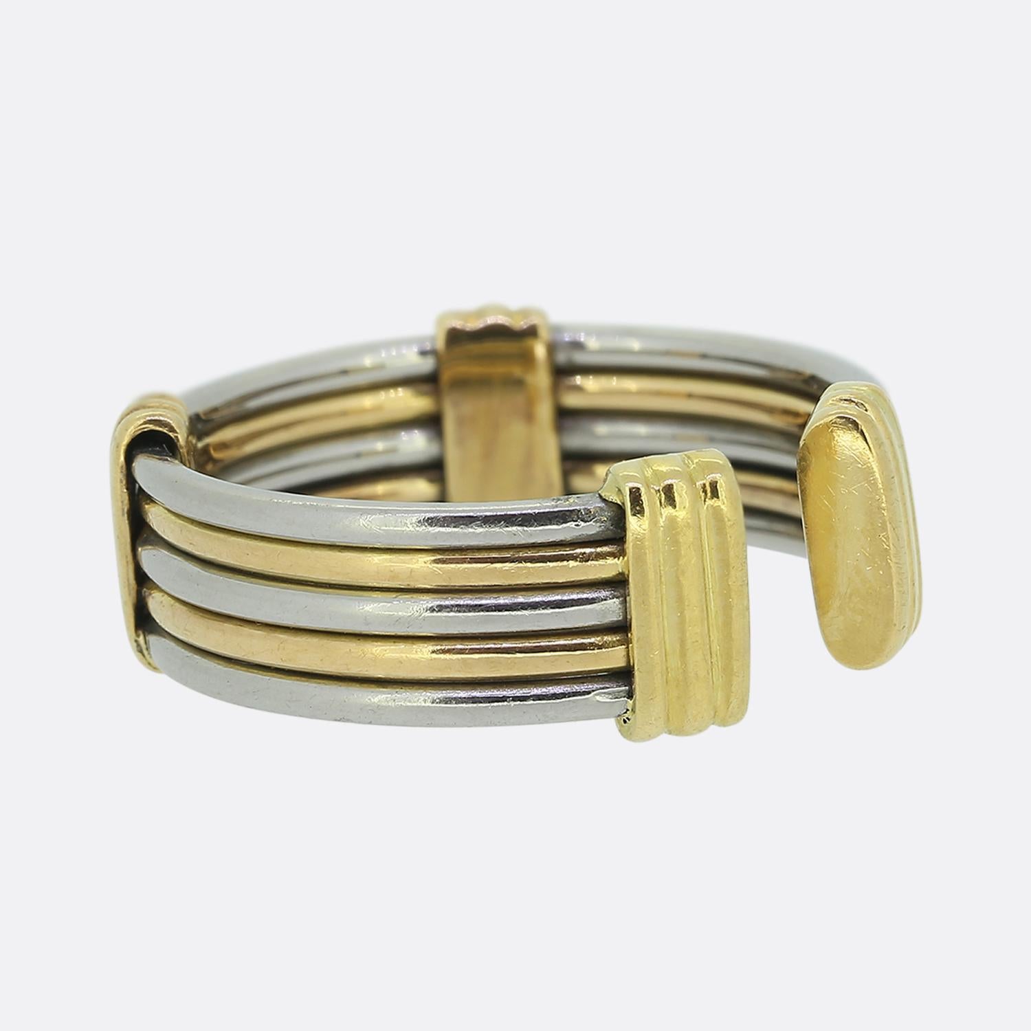 Women's or Men's Cartier Vintage Gold and Steel Suite For Sale