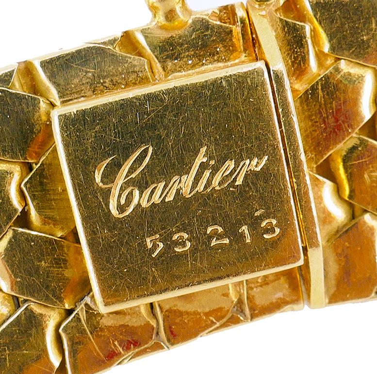 Cartier Vintage Gold Bracelet and Necklace Set 18k Estate Jewelry For Sale 1