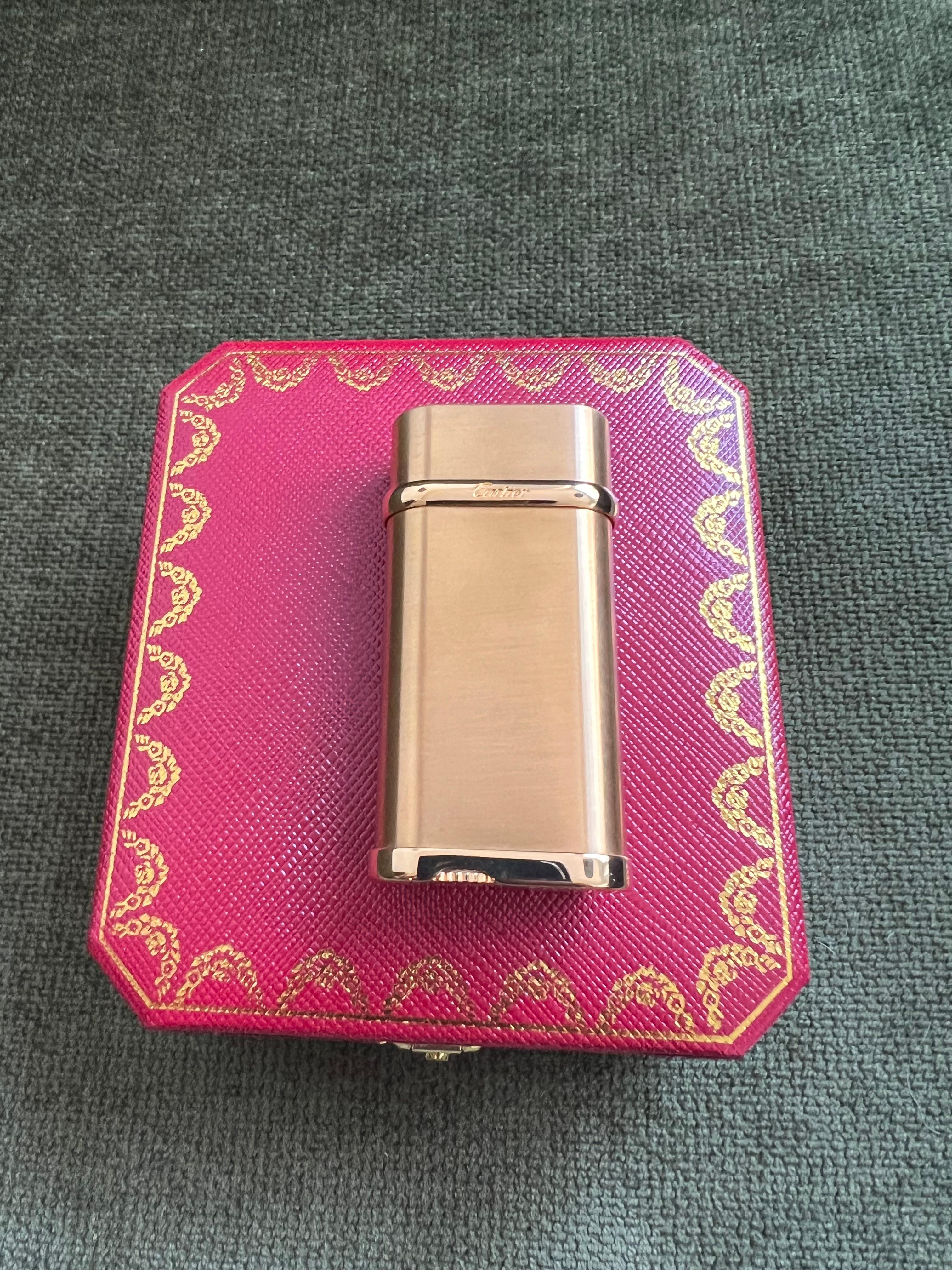 Cartier Vintage Gold Plated “Cartier” Lighter In Original Case “Circa 1990” 5