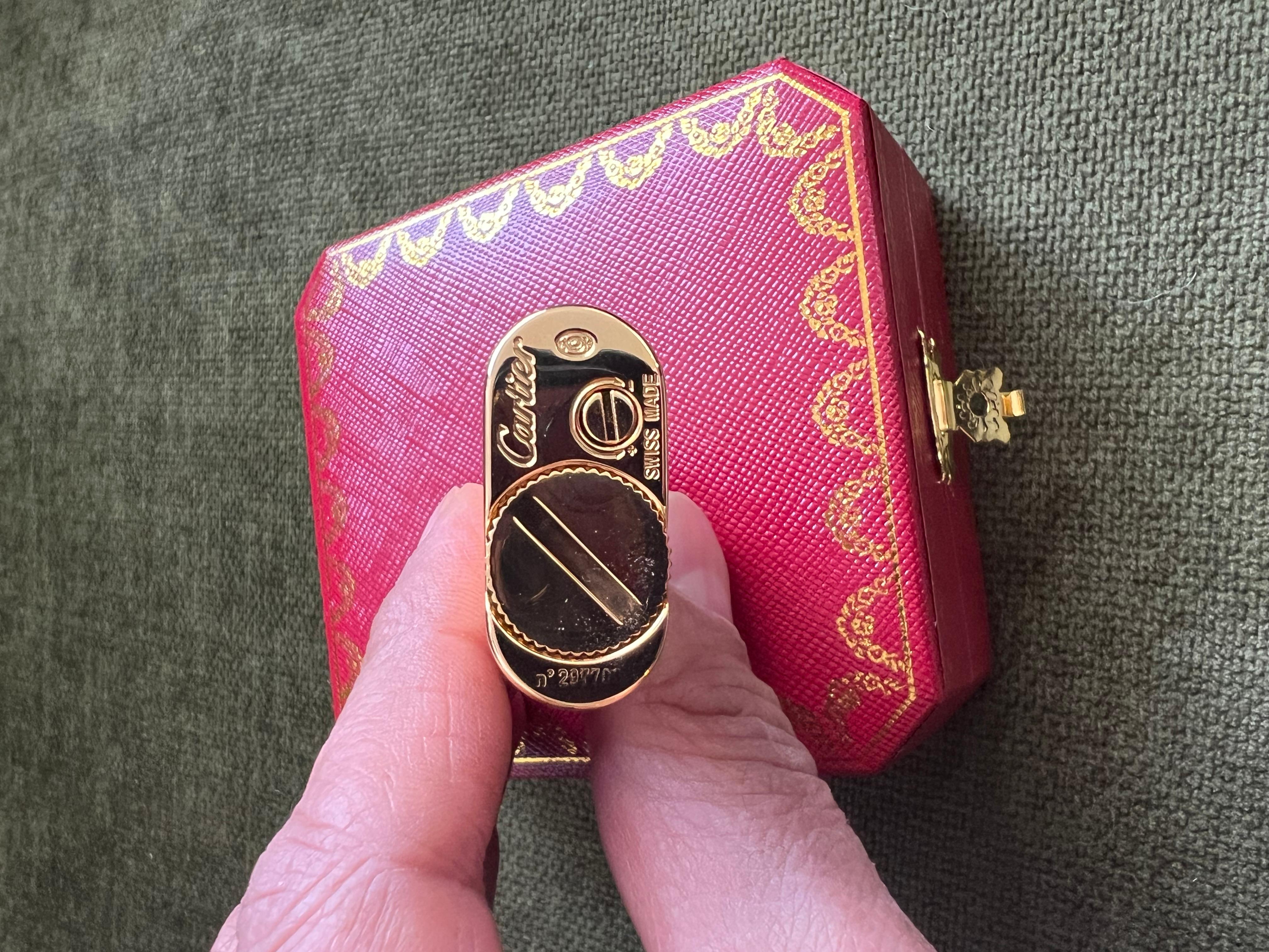 Cartier Vintage Gold Plated “Cartier” Lighter In Original Case “Circa 1990” 6