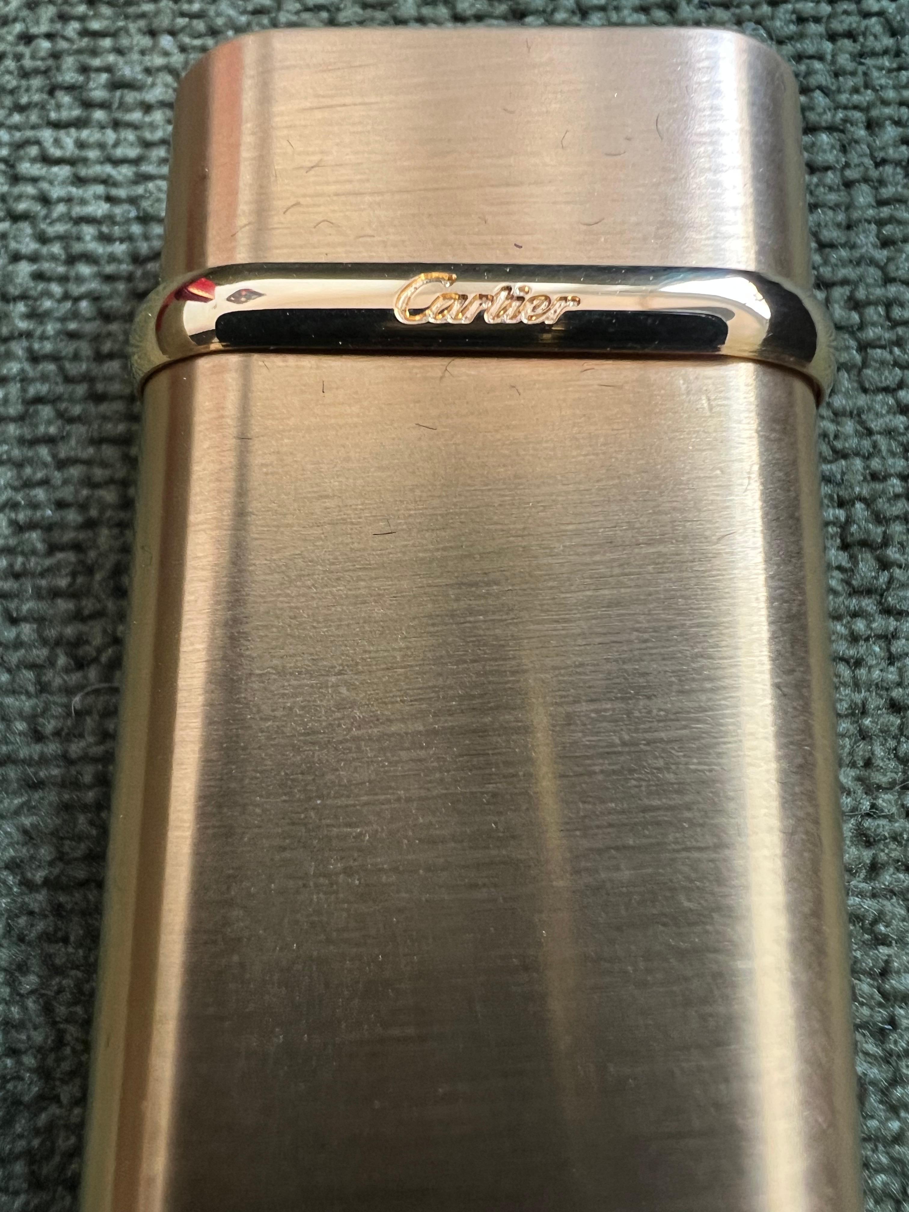 Cartier Vintage Gold Plated “Cartier” Lighter In Original Case “Circa 1990” 8