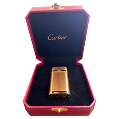 Cartier Vintage Gold Plated “Cartier” Lighter In Original Case “Circa 1990”